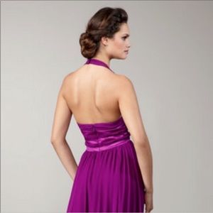 Aidan Mattox petite Formal Dress Gown Halter Charmeuse size 4